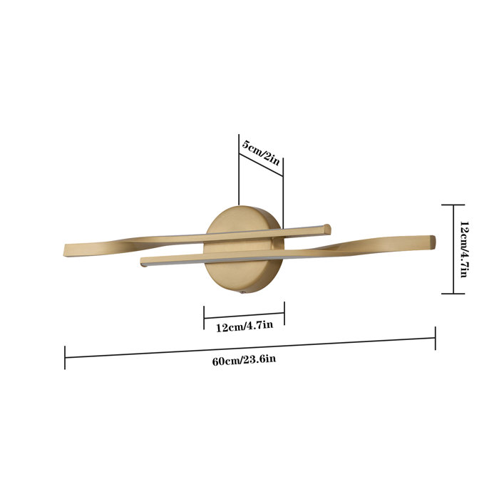 Mercer41 Gumesindo 2 Light Dimmable LED Vanity Light & Reviews Wayfair